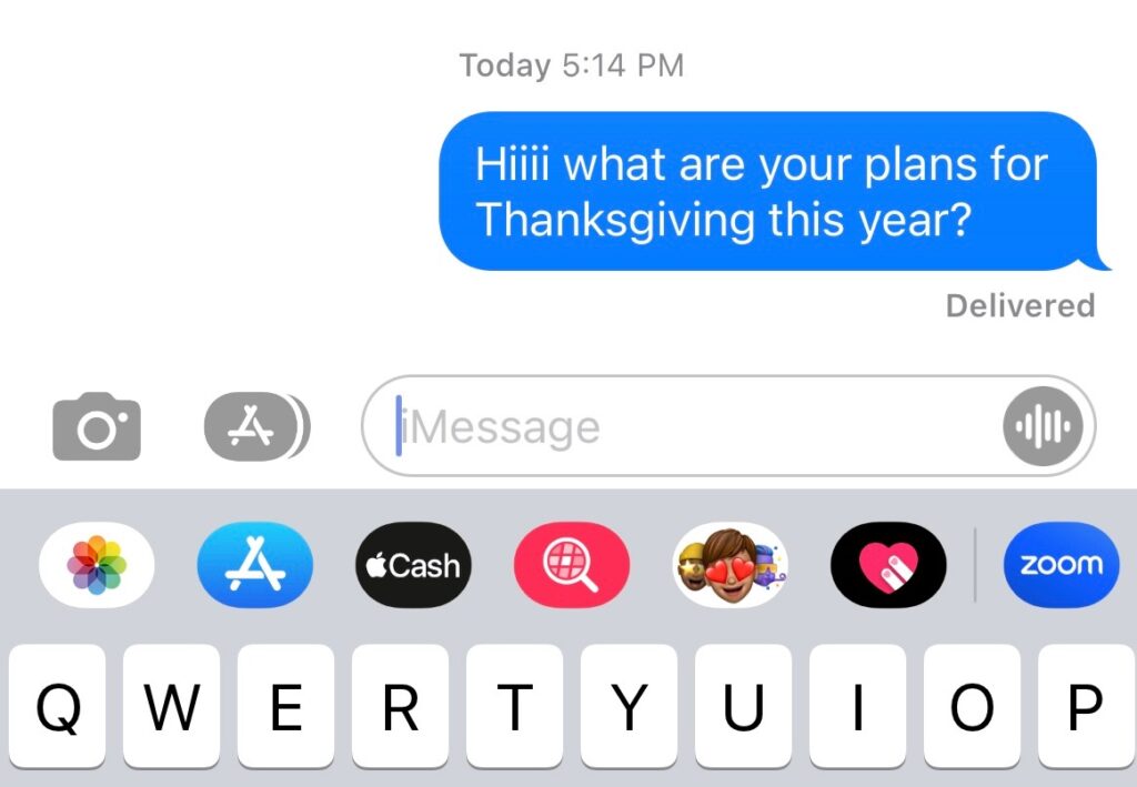 thanksgiving text message