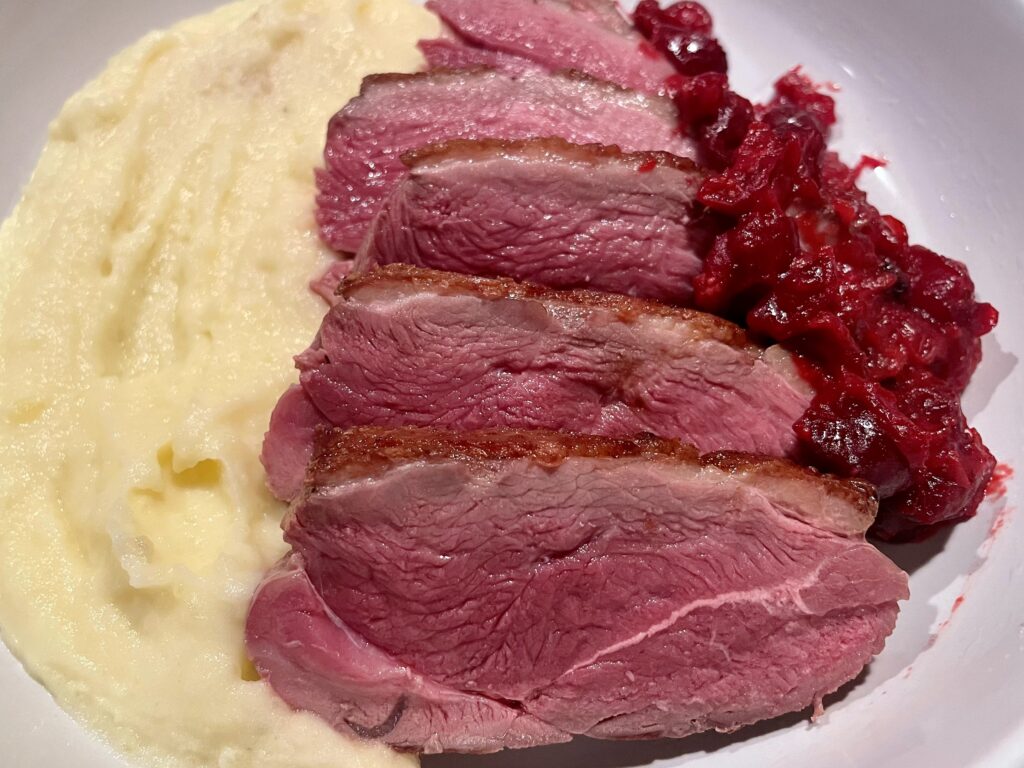 Duck Breast with Orange Cranberry Sauce