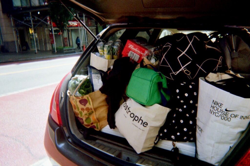 packed car