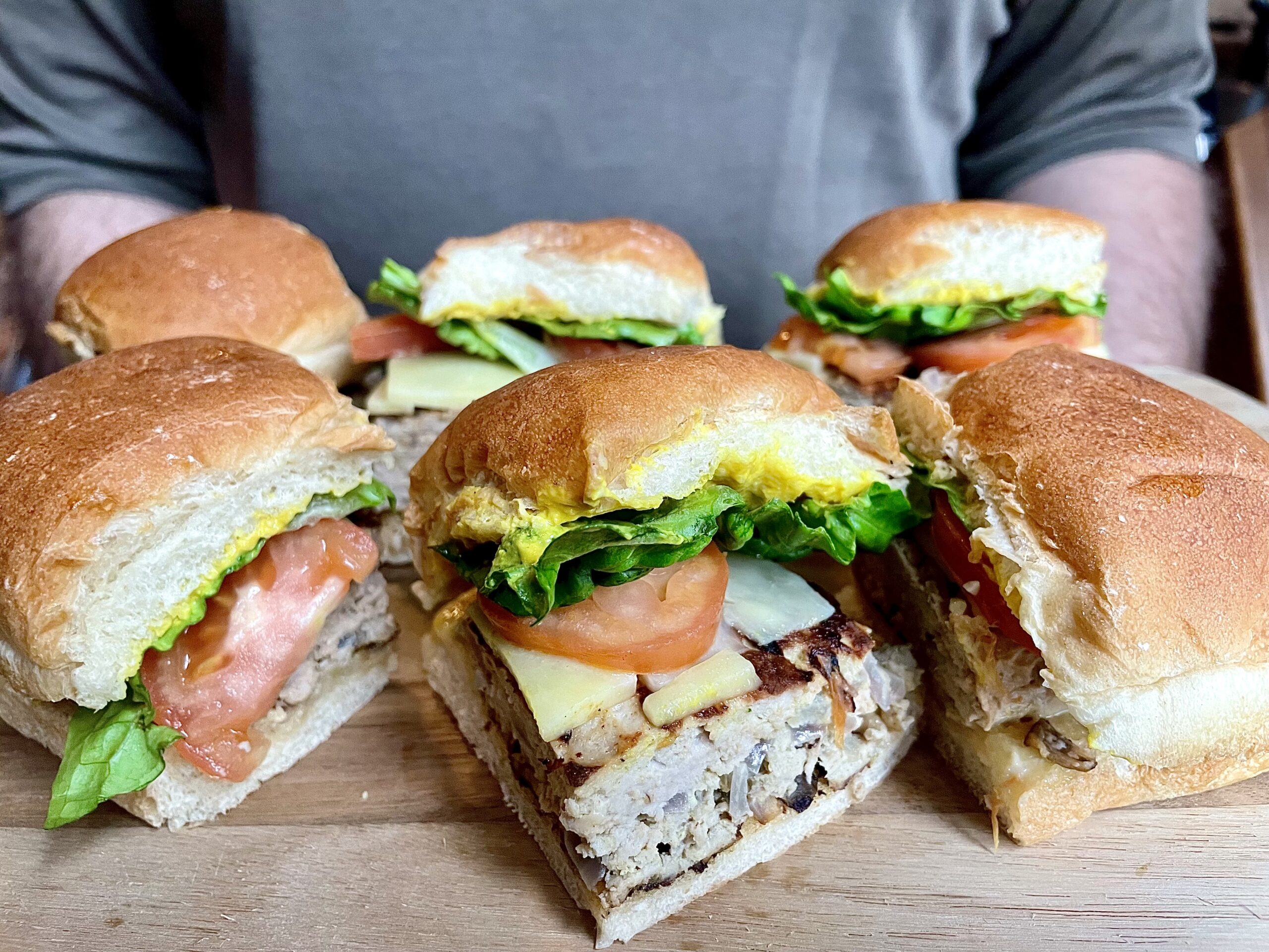 Turkey Burger Sliders for the Game