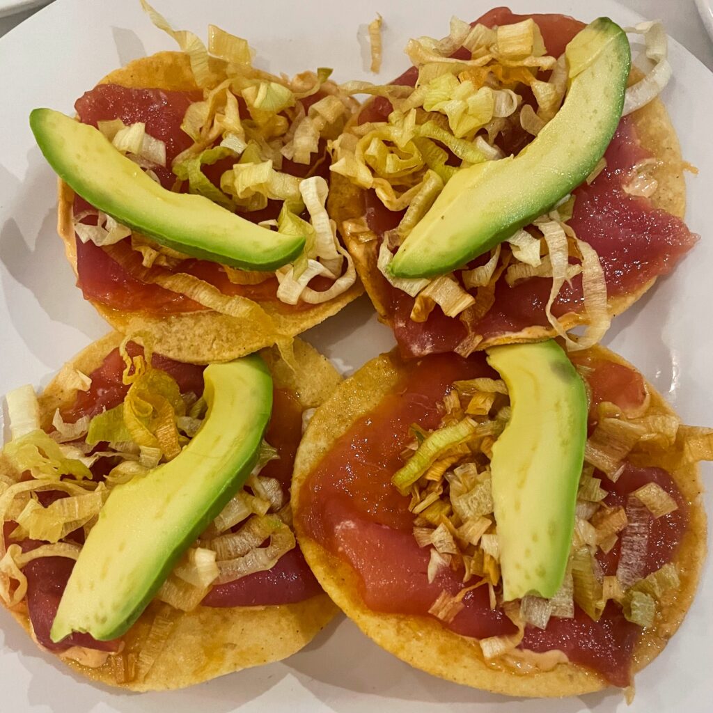 Tuna tostadas at Contramar