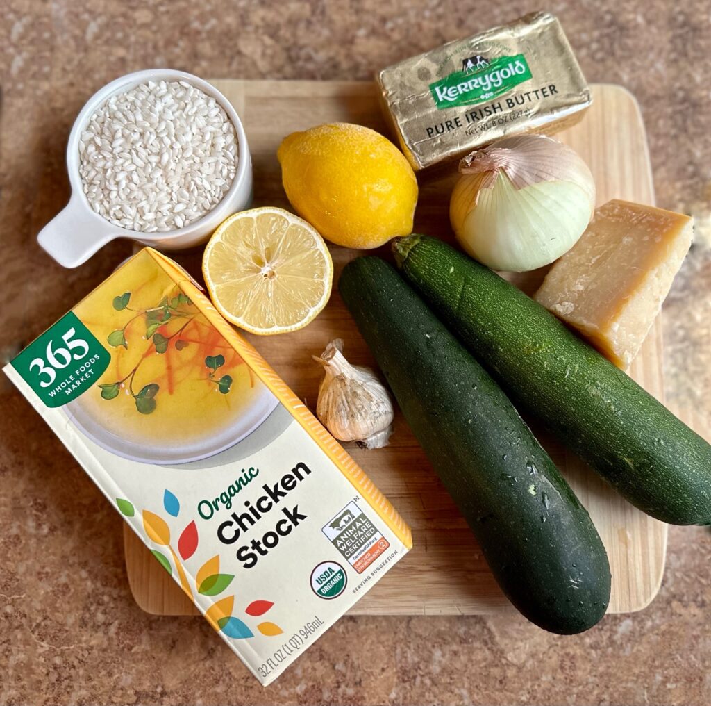 Lemon Zucchini Risotto ingredients