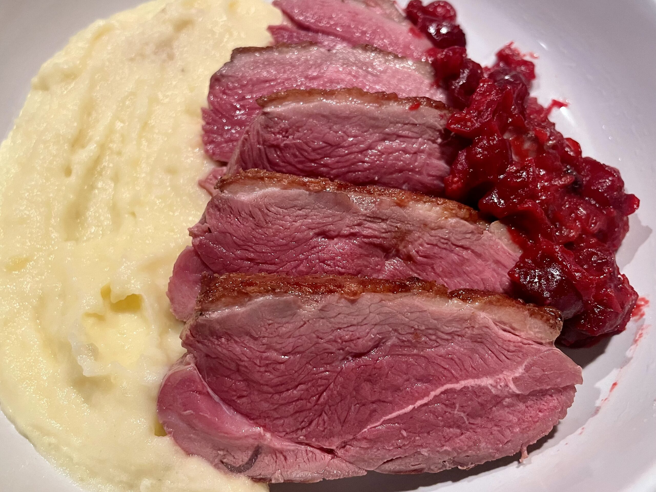 Pan-Seared Duck Breast With Orange Cranberry Sauce