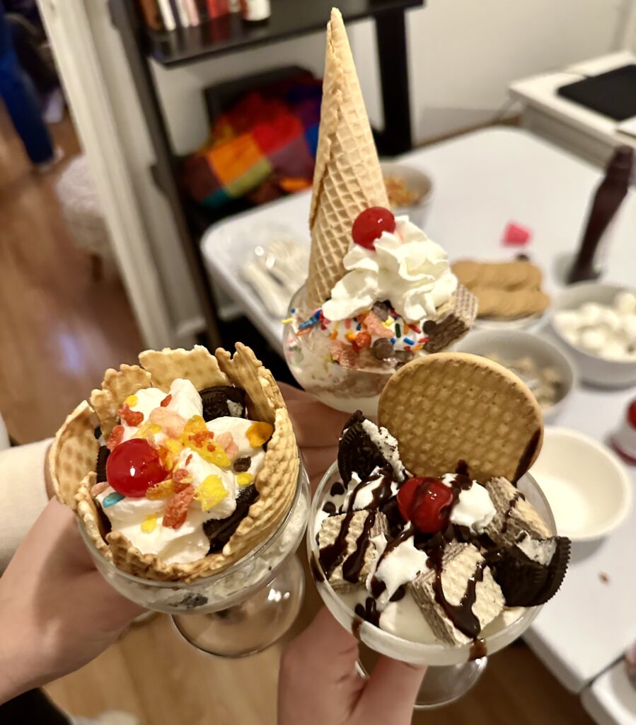 ice cream sundaes