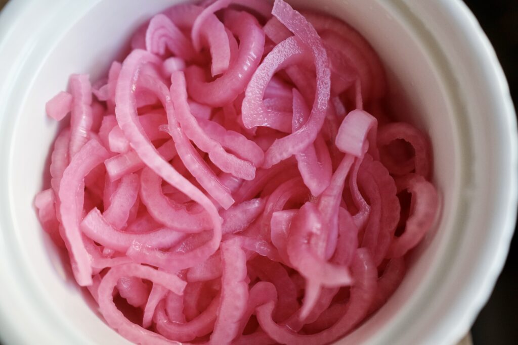 pickled red onions