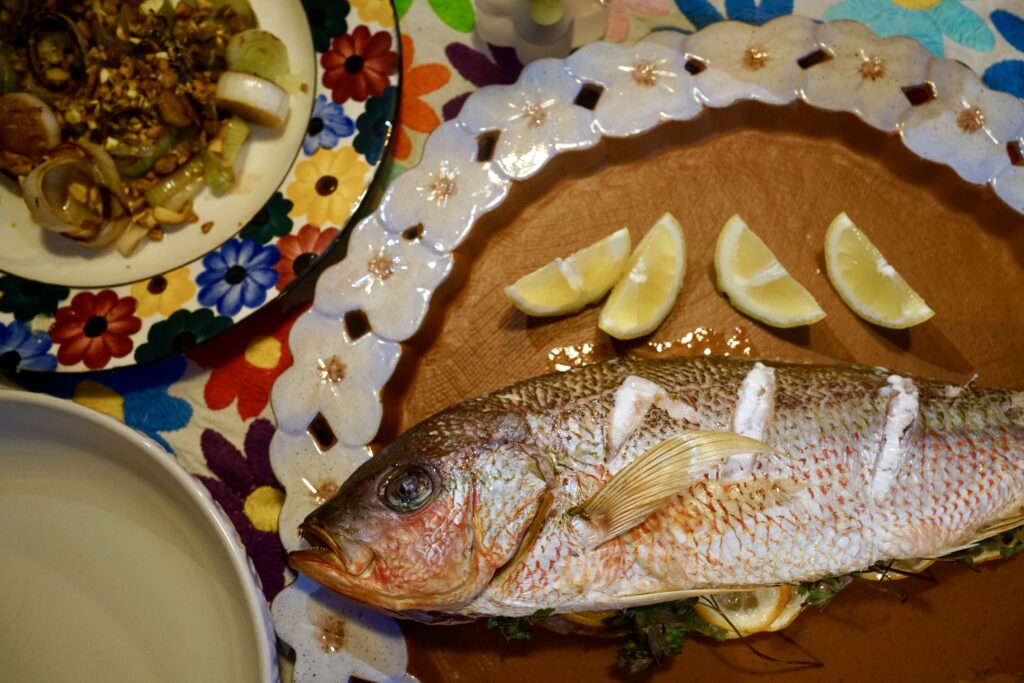 whole baked fish