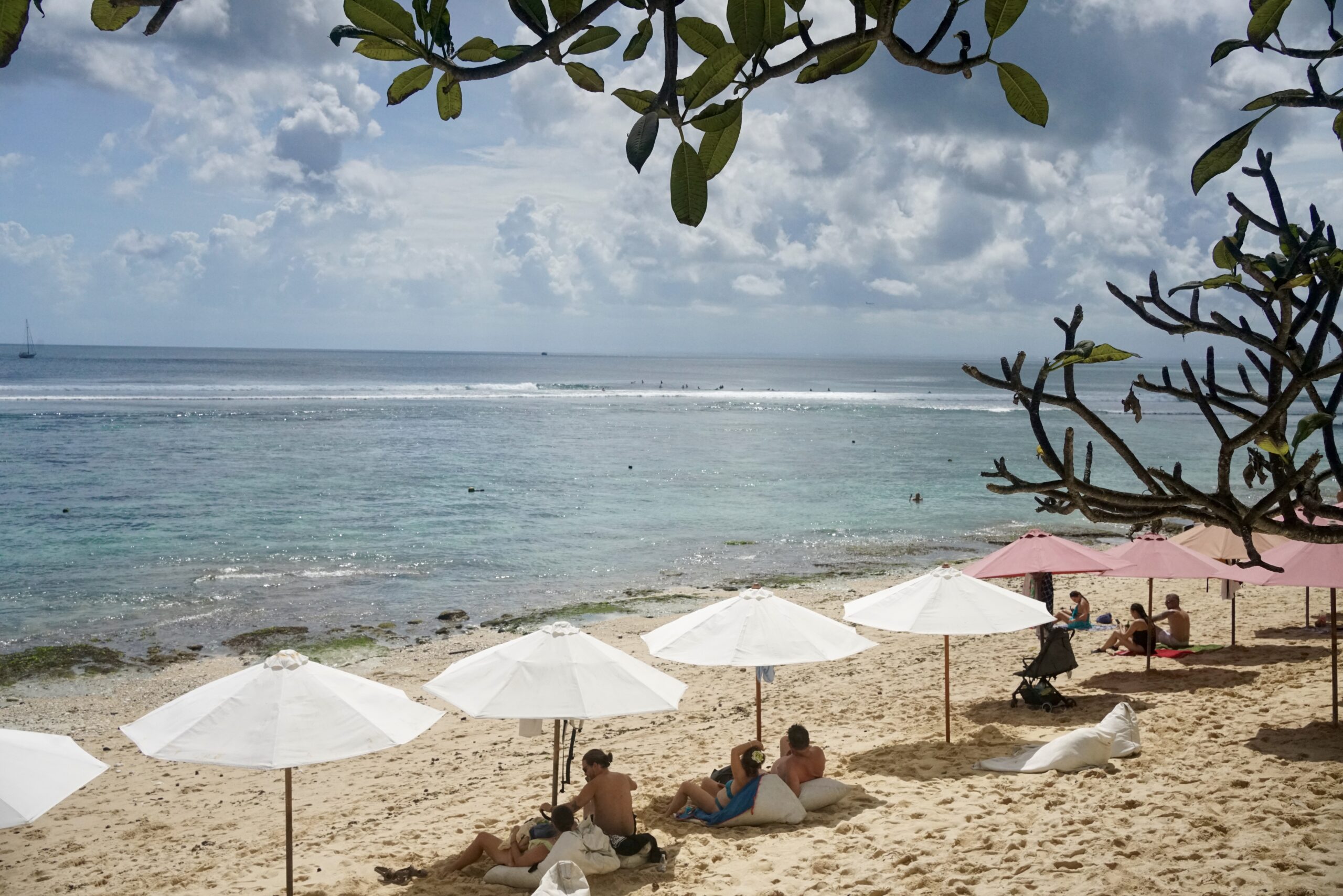 Umbrellas on Bingin Beach in Uluwatu