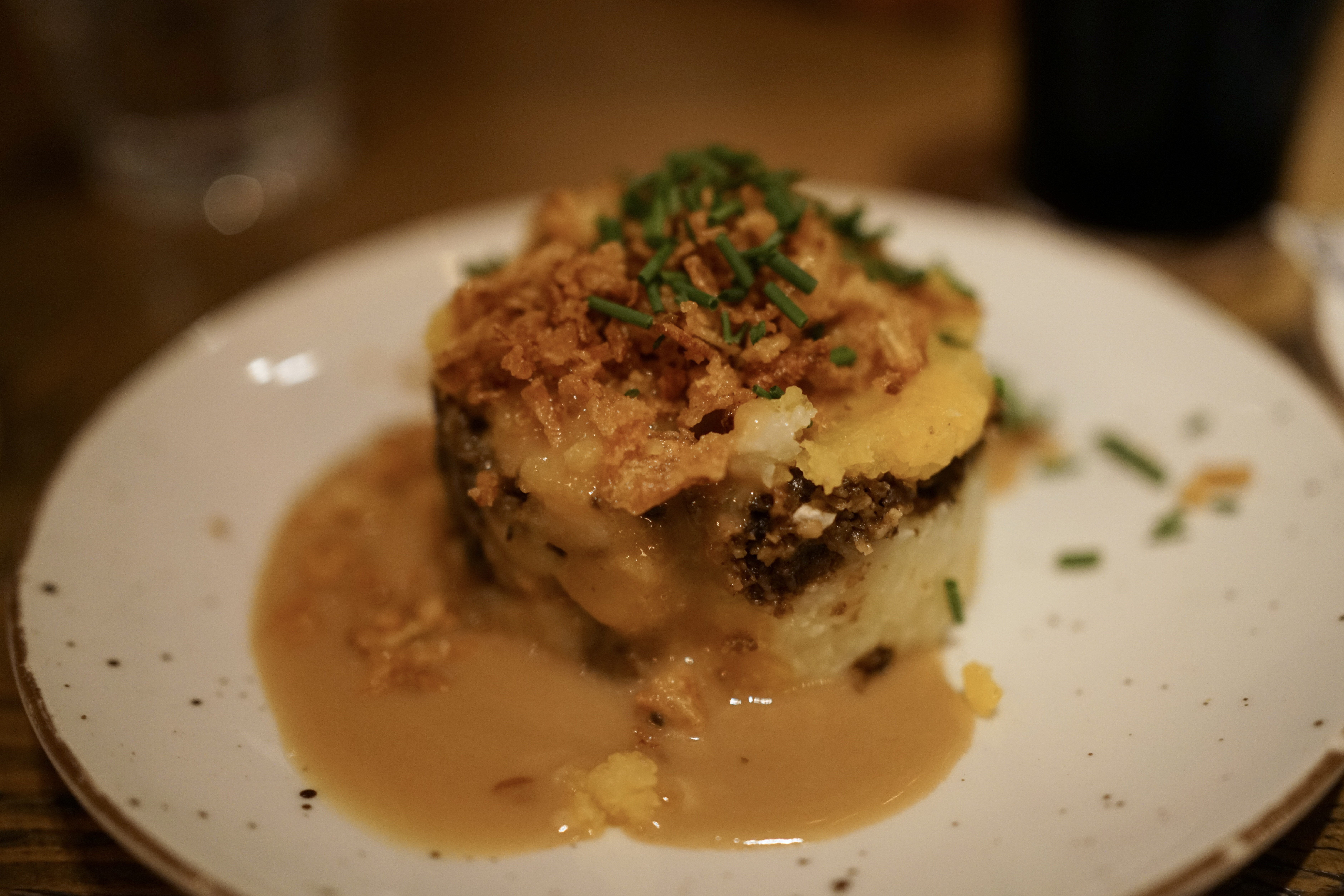 A plate of haggis, a Scottish delicacy