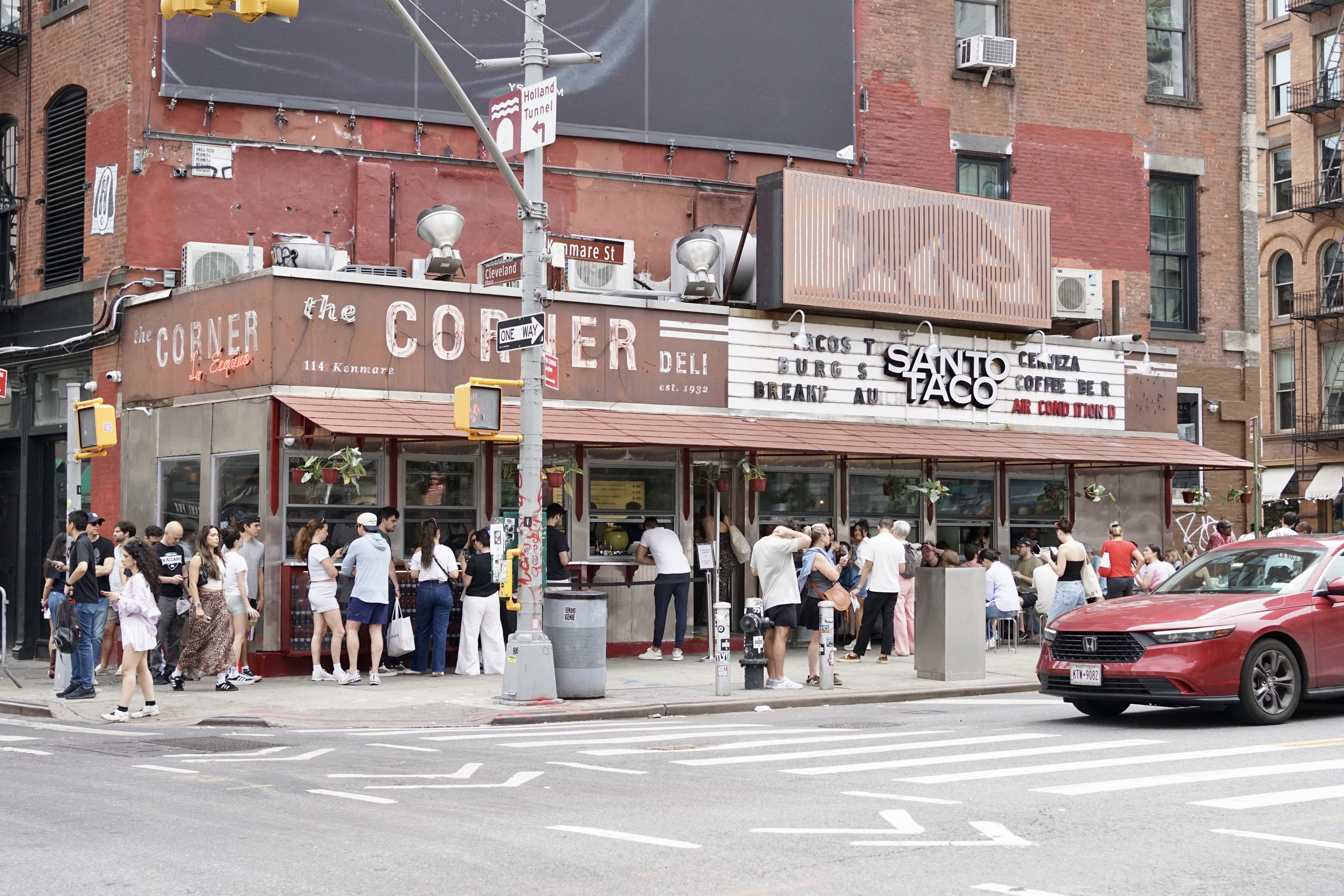 A corner in Soho with La Esquina and Santo Taco