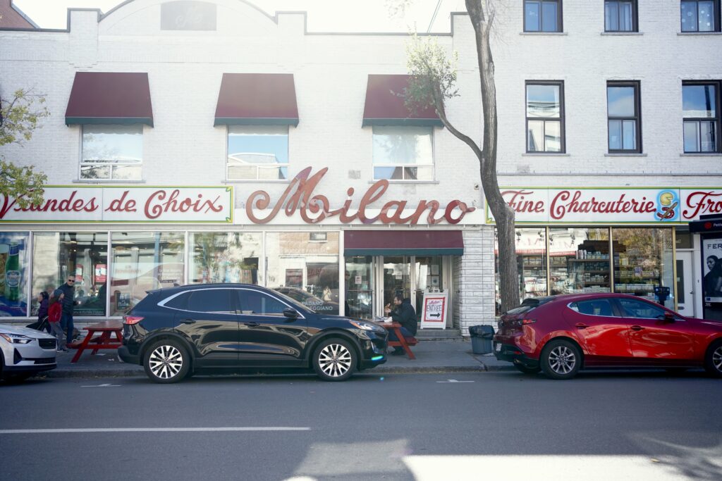 A street with Italian businesses