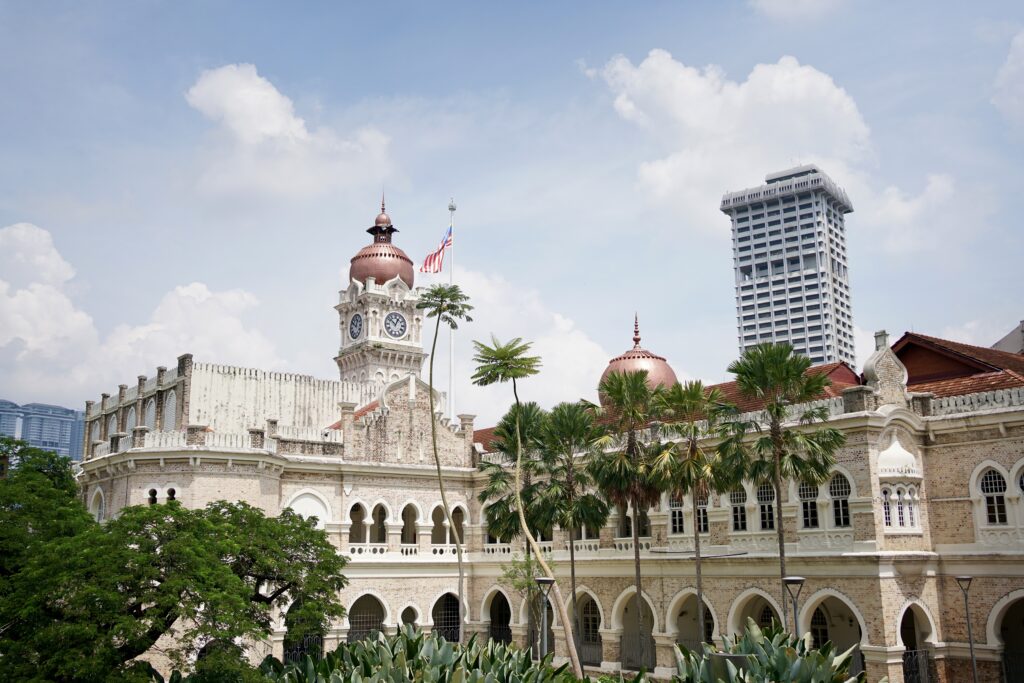 A historic government building in Merdeka Square