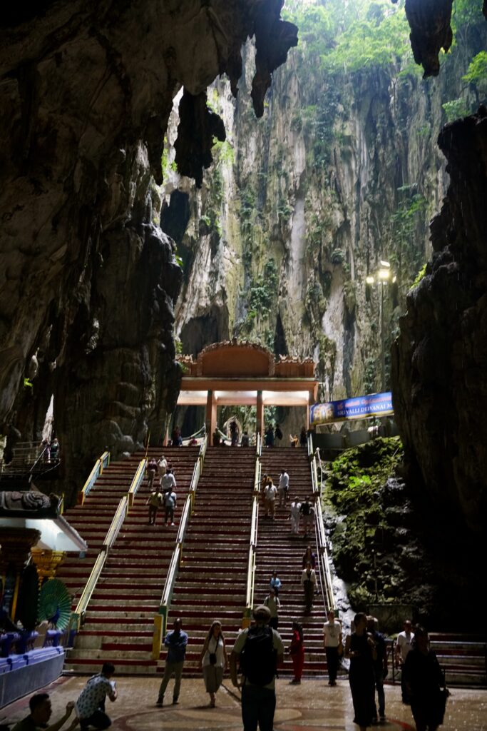 The staircase inside the batu caves