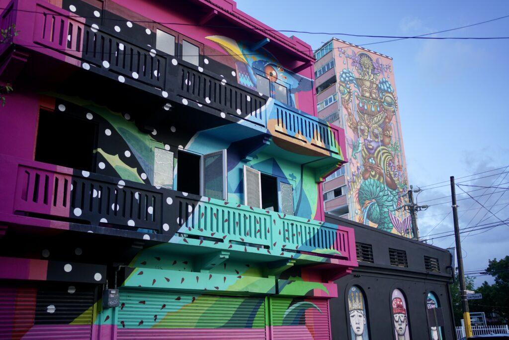 colorfully painted buildings in santurce