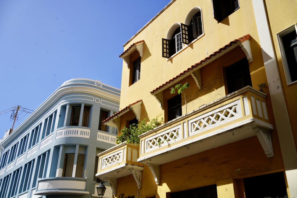blue and orange house in viejo san juan