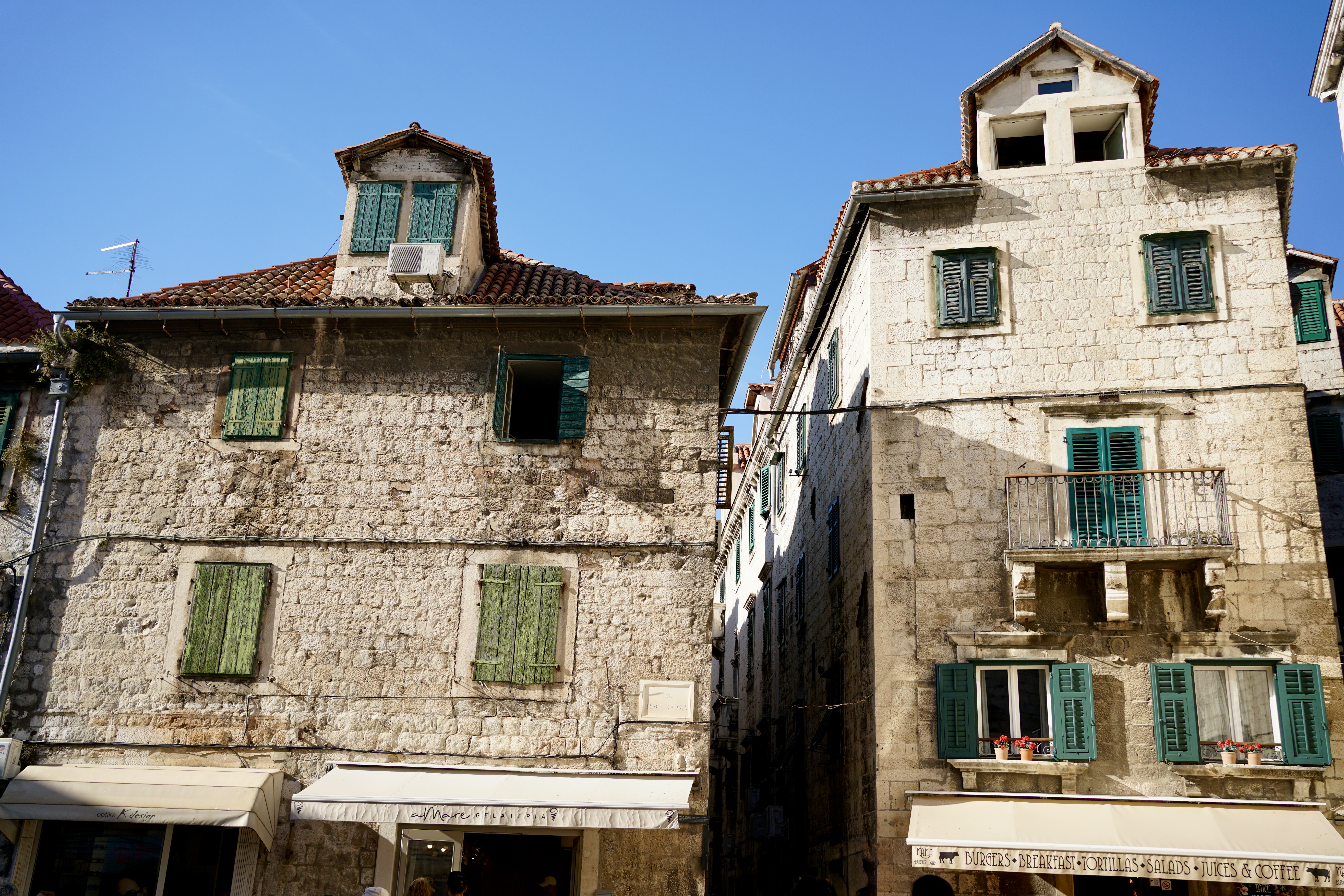 buildings with green windows in split