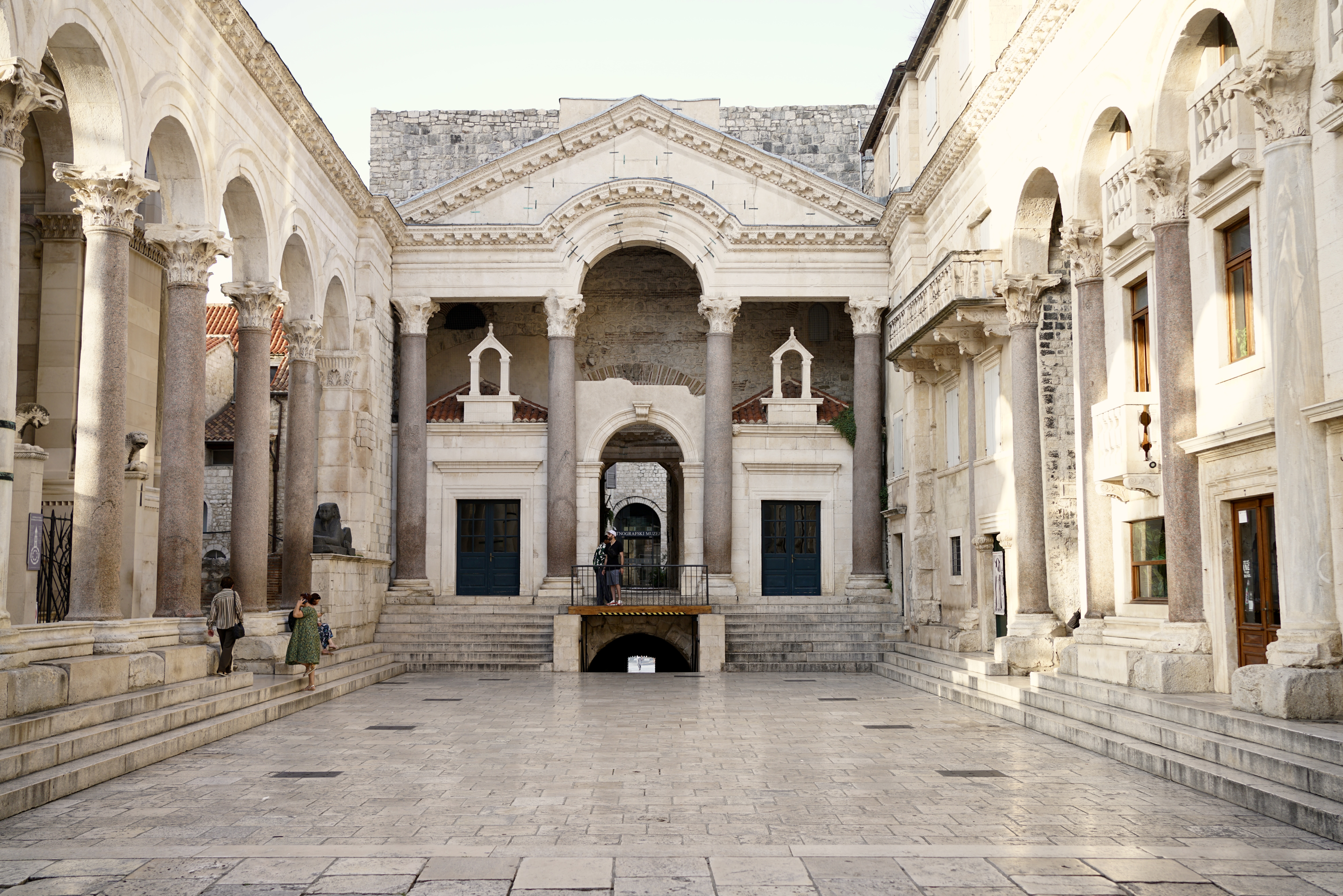 The white limestone plaza in Diocletian's palace