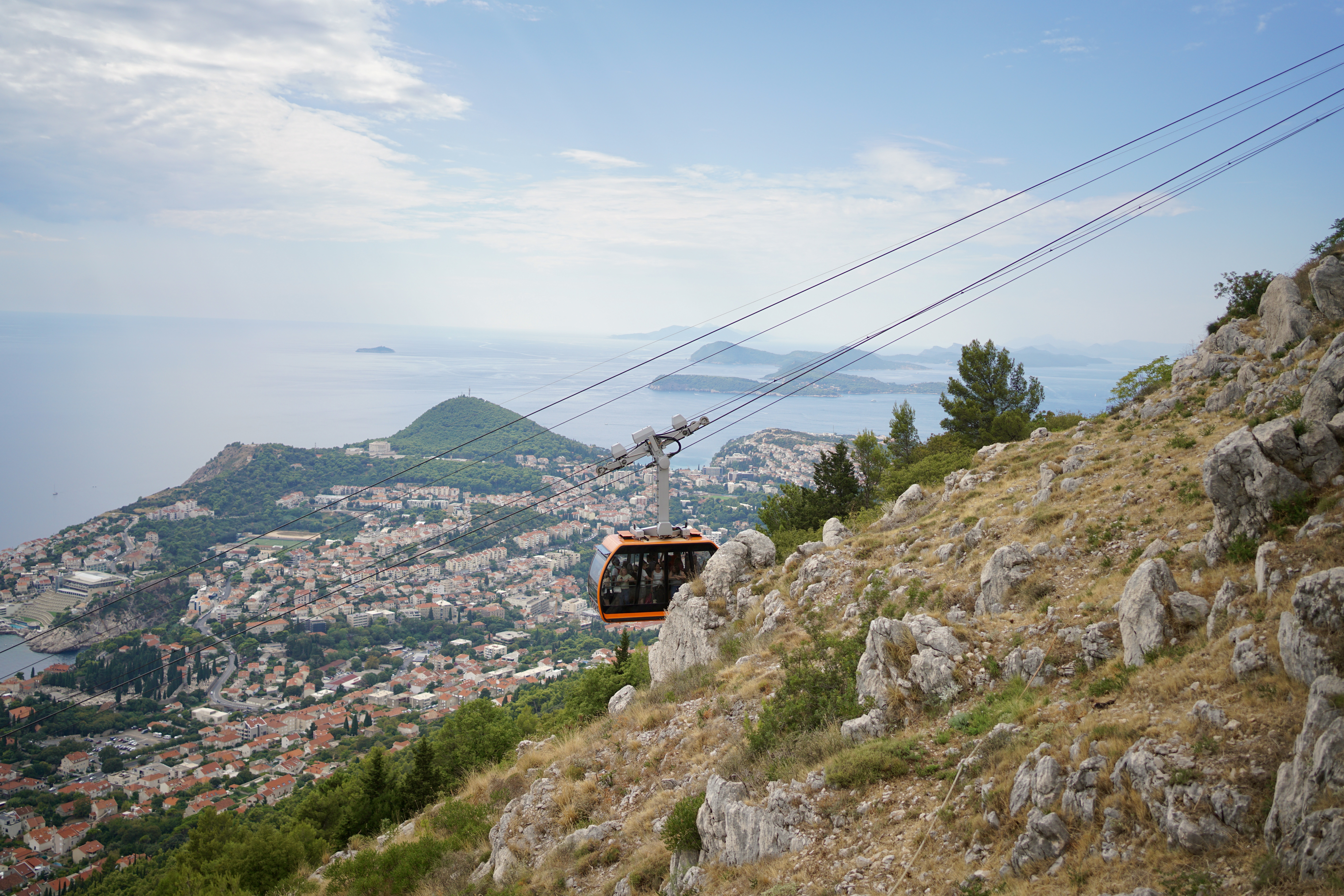 A cable car on mount srd
